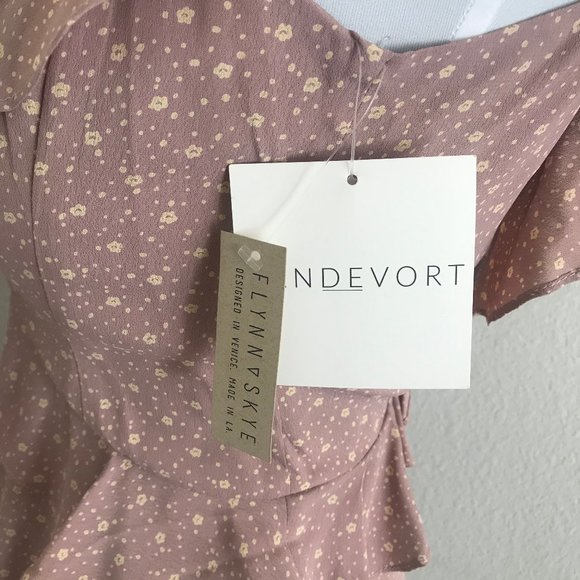 Flynn Skye Mimi Dress Mauve Cluster New Tags small - Picture 6 of 8
